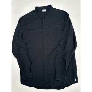 Houdini Button Up Shirt‎ Mens Medium Long Sleeve Outdoor Casual Black Polestar